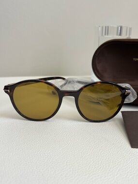 TOM FORD Araki Polarized Brown Phantos Men’s Sunglasses 52-20-140